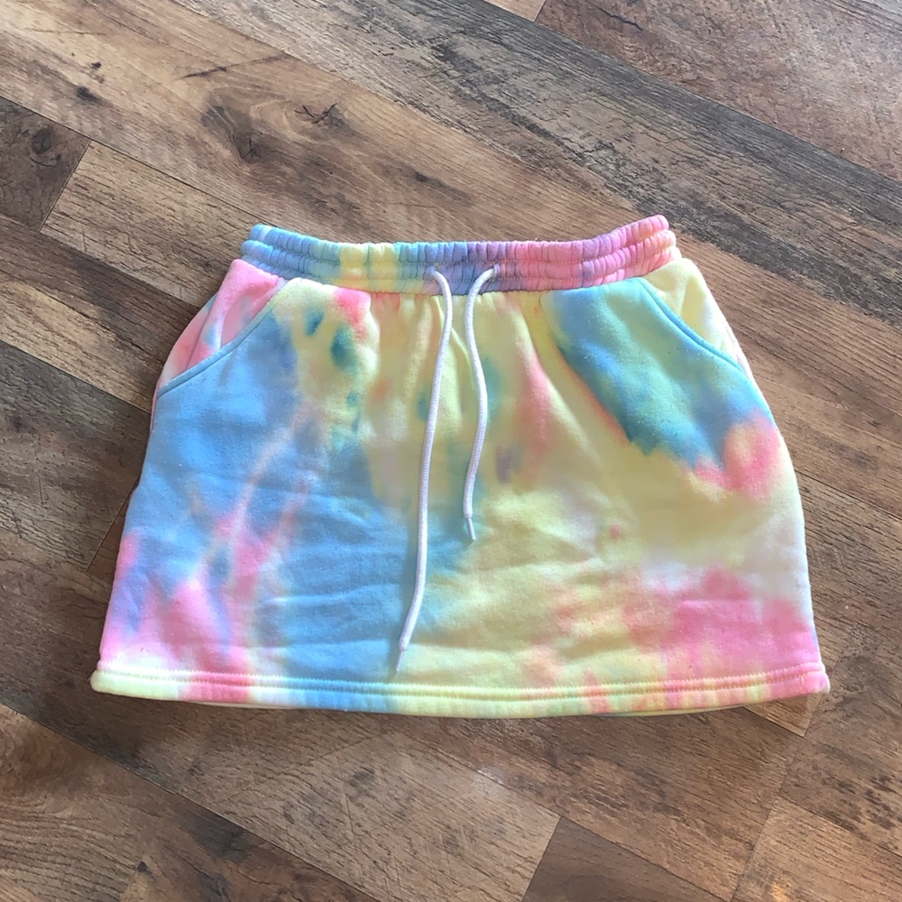 Tye dye sweatskirt